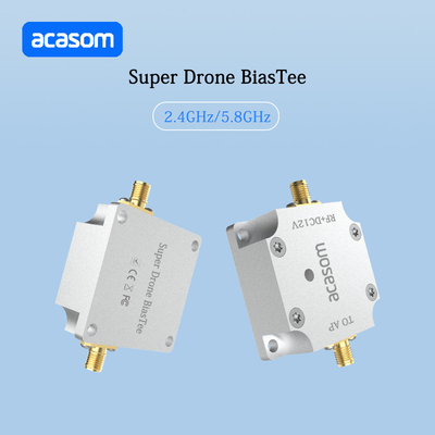 12V Super Drone Bias Tee Laag insetverlies ≤0,4 dB voor Input Power ≤40 dBm en 2,4-2,5 GHz