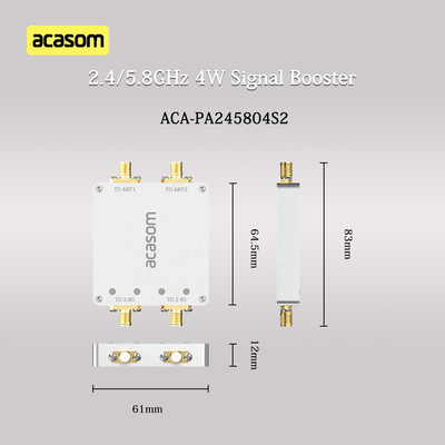 Dual-channel 2,4 GHz 5,8 GHz signaalversterker Maximaal uitgangsvermogen P1dB 36dBm 4W